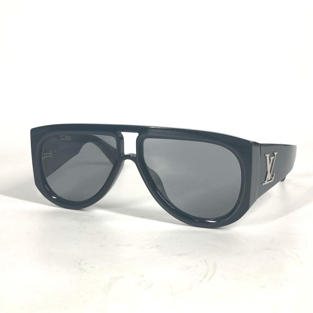 LOUIS VUITTON Z1247E LVイニシャル シェルビー ティアドロップ アイウェア 眼鏡 メガネ サングラス プラスチック メンズ ブラック