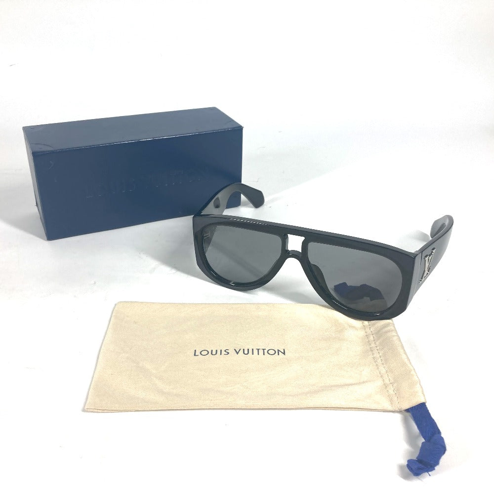 LOUIS VUITTON Z1247E LVイニシャル シェルビー ティアドロップ アイウェア 眼鏡 メガネ サングラス プラスチック メンズ ブラック
