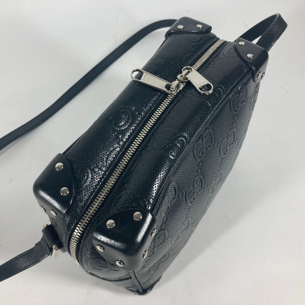 GUCCI 626363 ポシェット GG エンボス ロゴ 斜め掛け カバン  ショルダーバッグ レザー ユニセックス