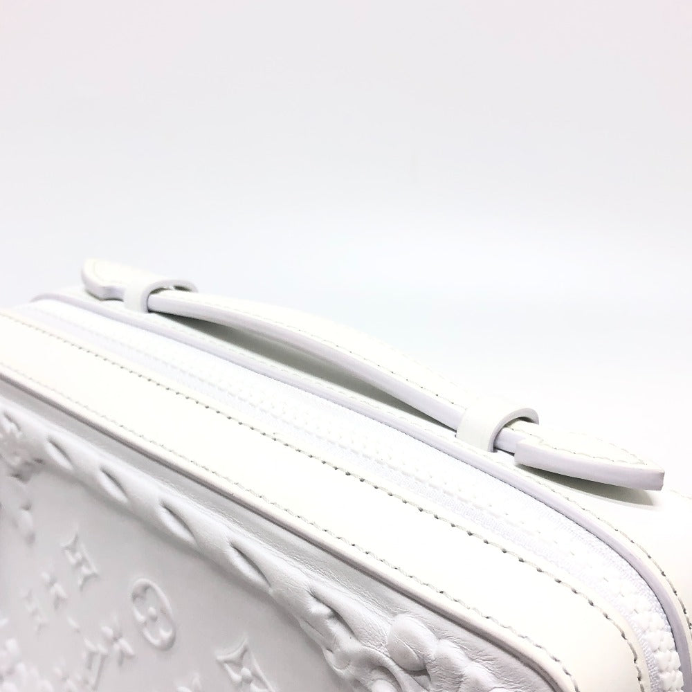 LOUIS VUITTON M21833 LVオーナメント ソフトトランク 斜め掛け カバン ボックスバッグ 2WAYバッグ ハンドバッグ ショルダーバッグ レザー ユニセックス ホワイト