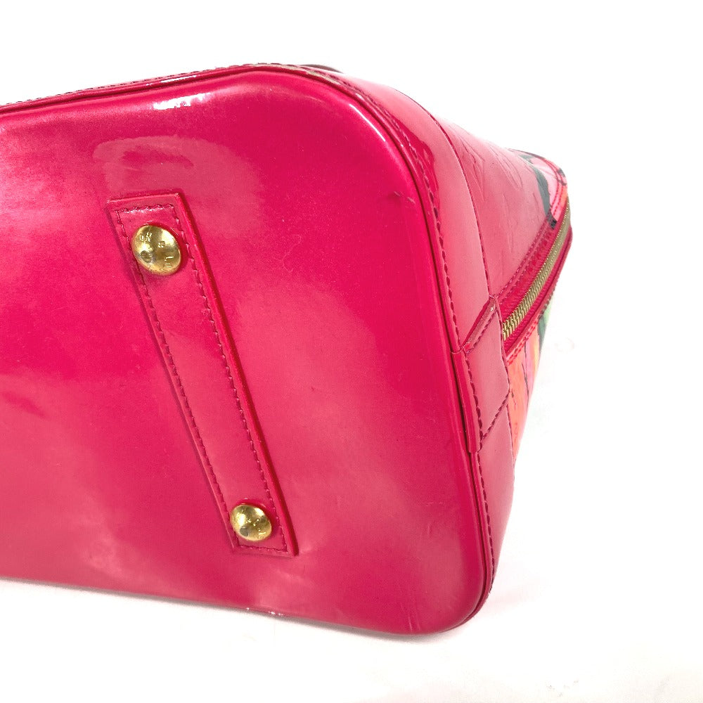 LOUIS VUITTON M93686 ヴェルニ ローズ 薔薇 スティーブンスプルース アルマ MM カバン トートバッグ ハンドバッグ パテントレザー レディース ローズポップ(ピンク) ピンク