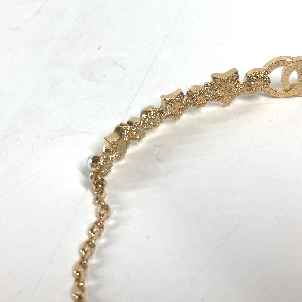 CHANEL B24C CC ココマーク スター 星 チェーン チョーカー アクセサリー ラインストーン ネックレス メタル レディース ゴールド - brandshop-reference