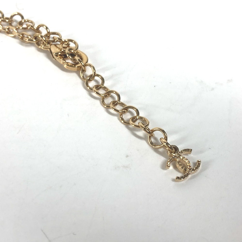 CHANEL B24C CC ココマーク スター 星 チェーン チョーカー アクセサリー ラインストーン ネックレス メタル レディース ゴールド - brandshop-reference