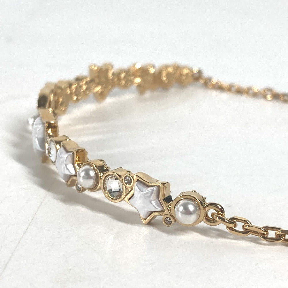 CHANEL B24C CC ココマーク スター 星 チェーン チョーカー アクセサリー ラインストーン ネックレス メタル レディース ゴールド - brandshop-reference