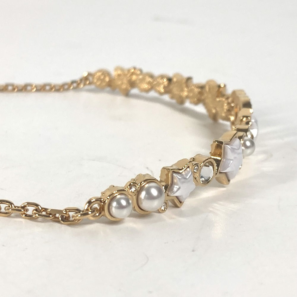 CHANEL B24C CC ココマーク スター 星 チェーン チョーカー アクセサリー ラインストーン ネックレス メタル レディース ゴールド - brandshop-reference