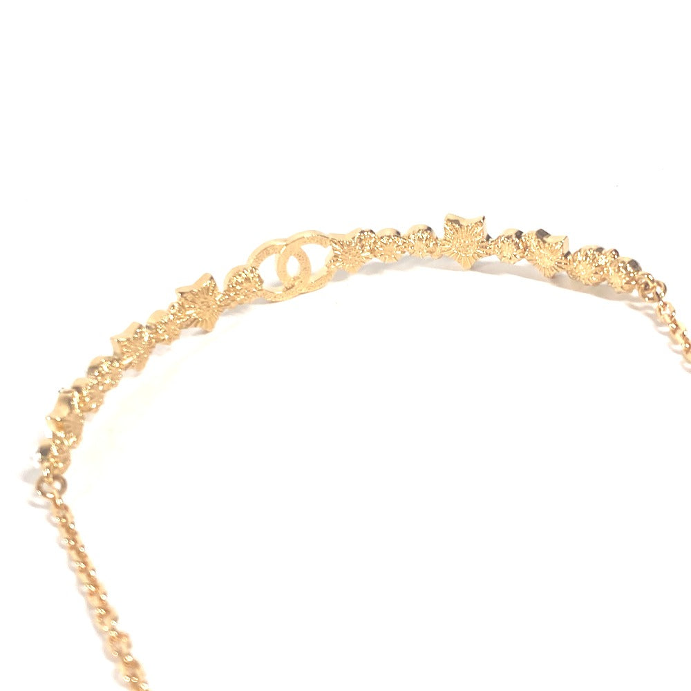 CHANEL B24C CC ココマーク スター 星 チェーン チョーカー アクセサリー ラインストーン ネックレス メタル レディース ゴールド - brandshop-reference