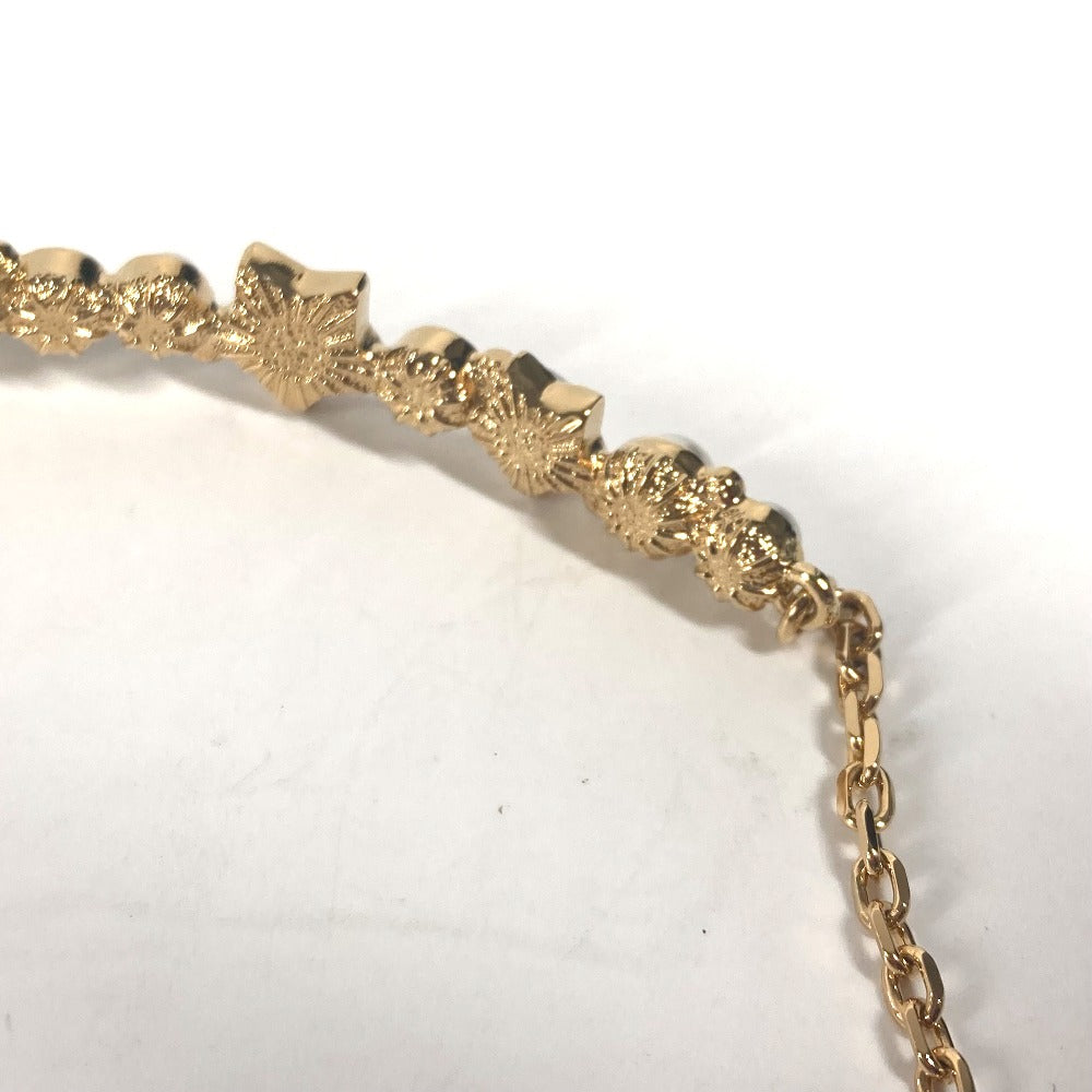 CHANEL B24C CC ココマーク スター 星 チェーン チョーカー アクセサリー ラインストーン ネックレス メタル レディース ゴールド - brandshop-reference