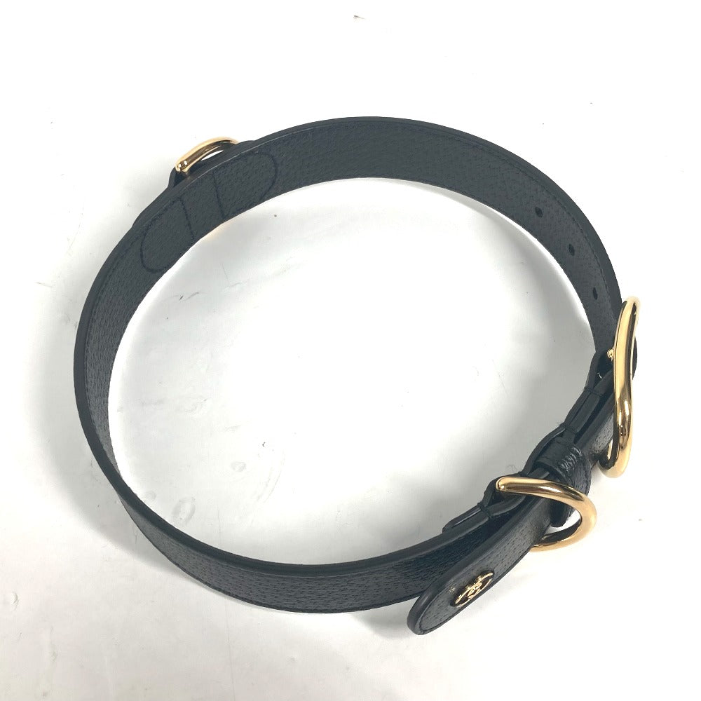 GUCCI 695256 GG ラージ/エクストララージ ペット カラー ドッグ 犬 わんちゃん アクセサリー 首輪 レザー ユニセックス