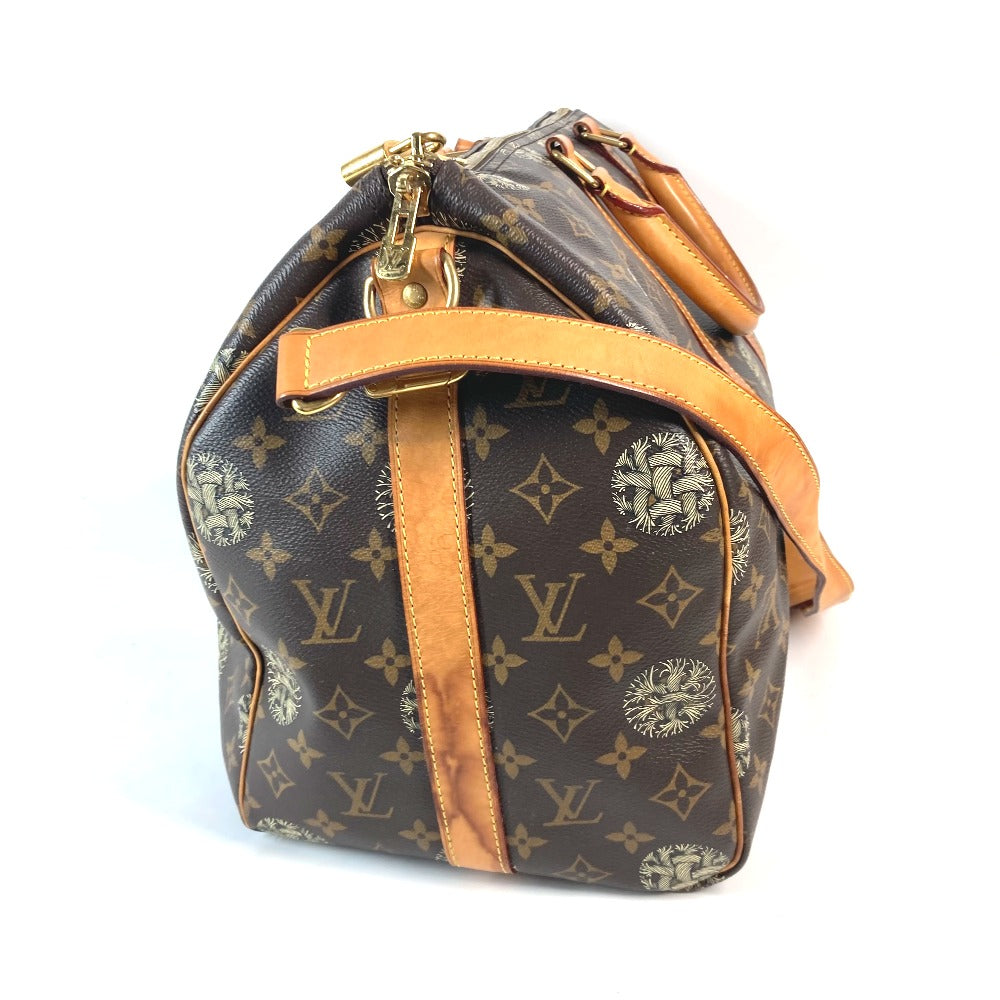 LOUIS VUITTON モノグラム クリストファーネメス コラボ キーポルバンドリエール45 カバン 旅行バッグ トラベルバッグ ボストンバッグ モノグラムキャンバス ユニセックス ブラウン
