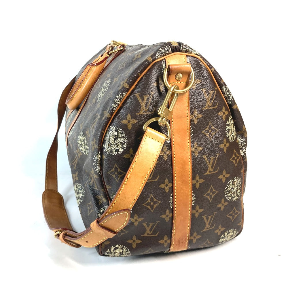 LOUIS VUITTON モノグラム クリストファーネメス コラボ キーポルバンドリエール45 カバン 旅行バッグ トラベルバッグ ボストンバッグ モノグラムキャンバス ユニセックス ブラウン