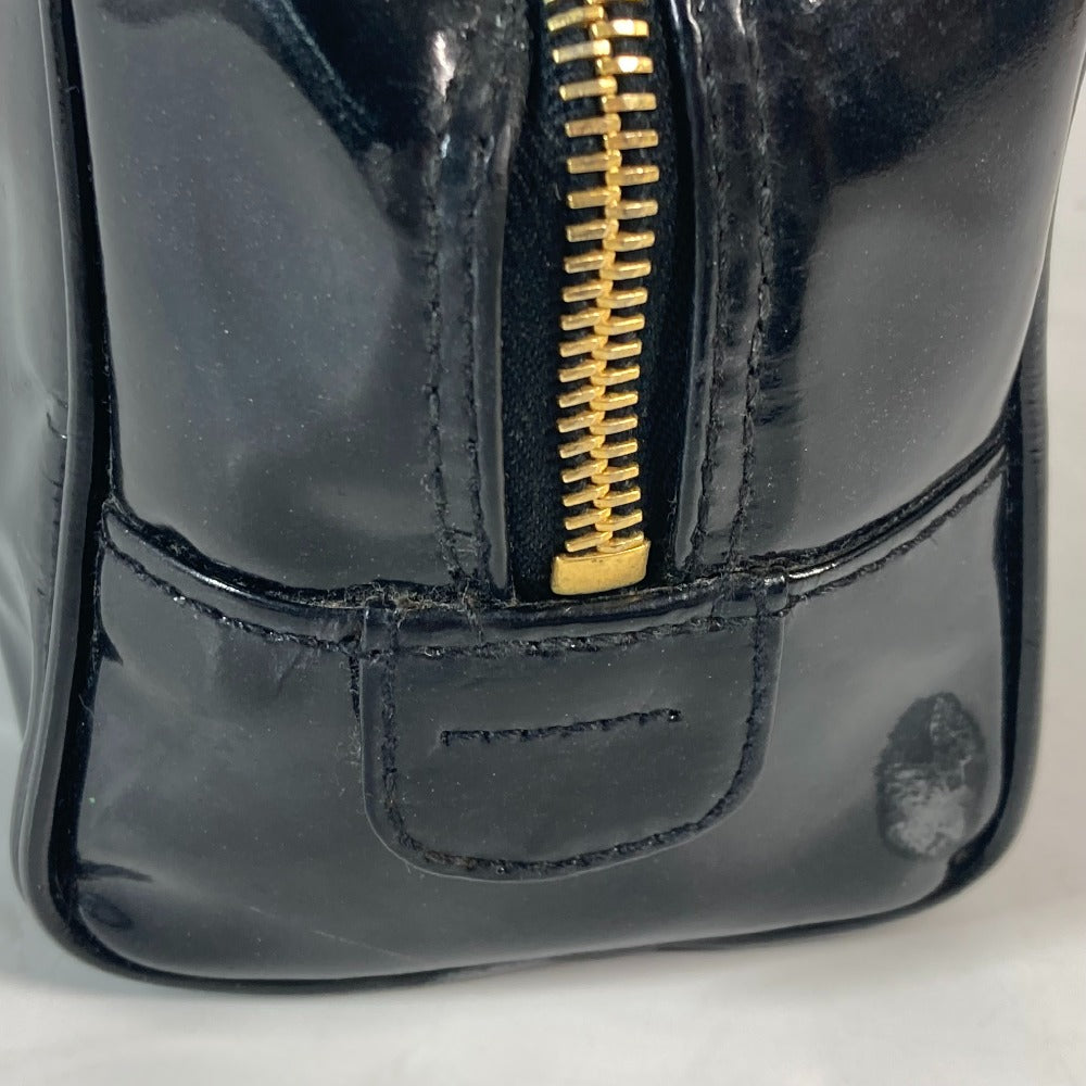 CHANEL コスメポーチ CC ココマーク メイクポーチ 化粧ポーチ エナメル レディース ブラック - brandshop-reference