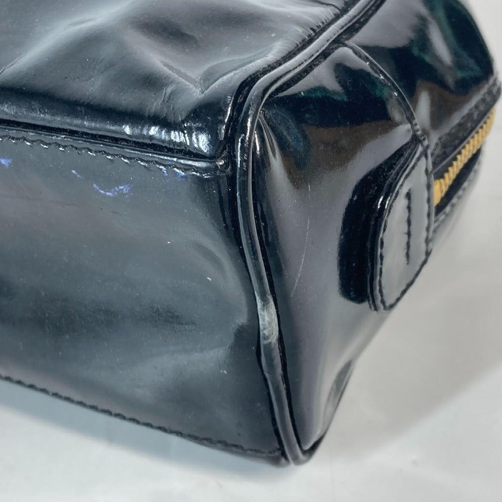 CHANEL コスメポーチ CC ココマーク メイクポーチ 化粧ポーチ エナメル レディース ブラック - brandshop-reference