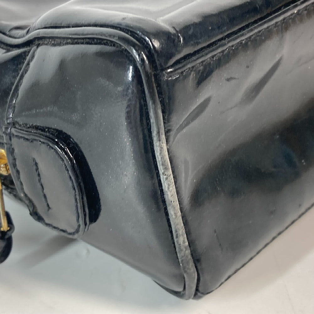 CHANEL コスメポーチ CC ココマーク メイクポーチ 化粧ポーチ エナメル レディース ブラック - brandshop-reference