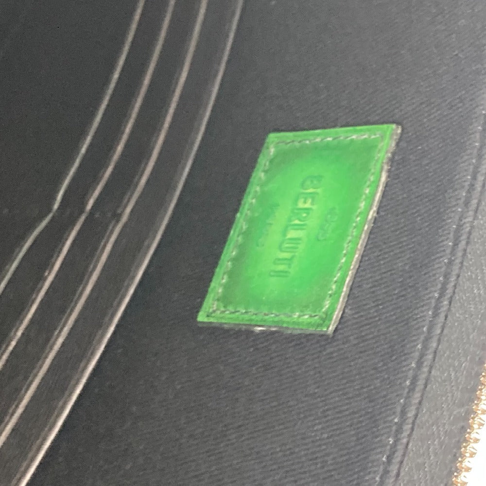 Berluti L字ファスナー ニノ ロゴ ポーチ カバン クラッチバッグ PVC/レザー メンズ グレー - brandshop-reference