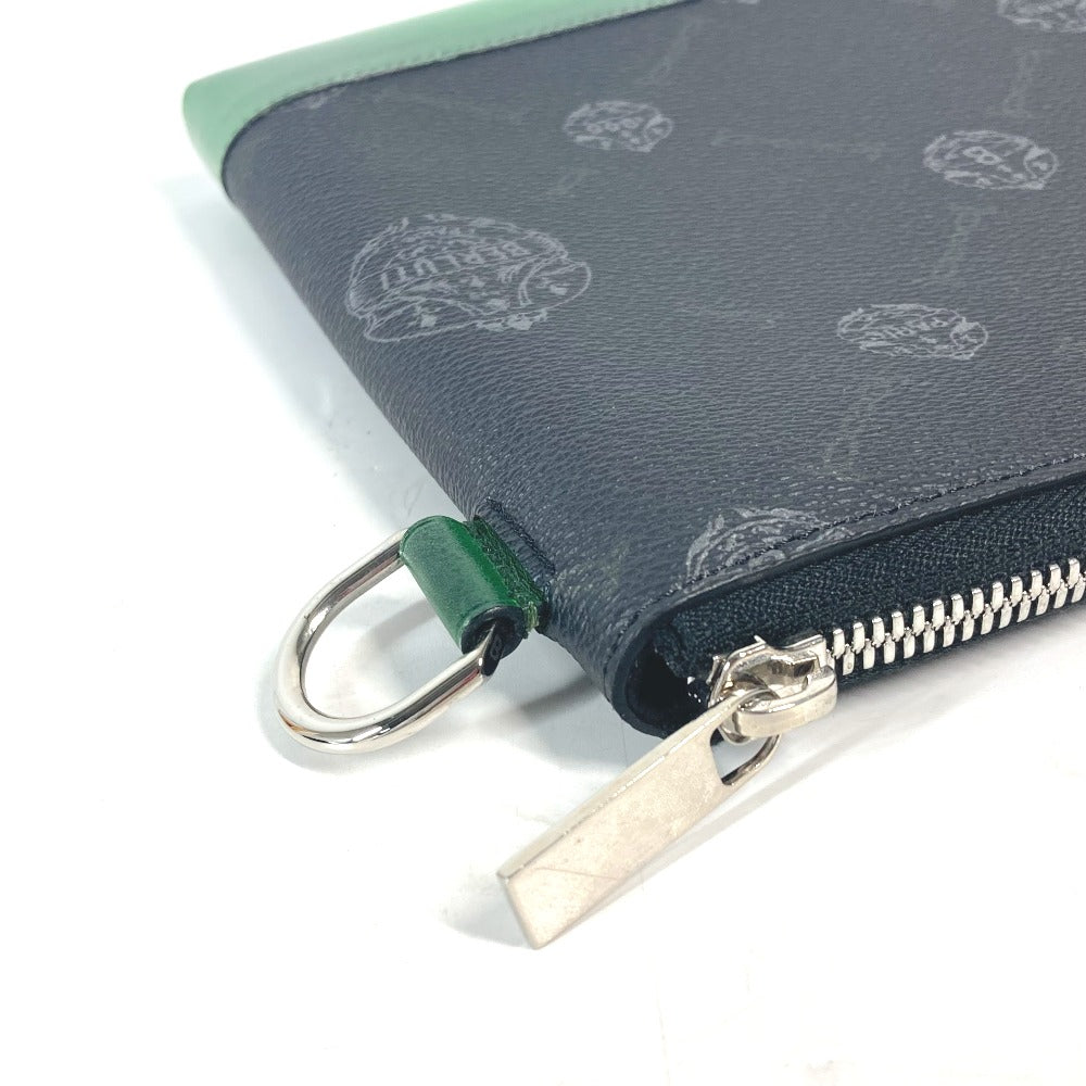 Berluti L字ファスナー ニノ ロゴ ポーチ カバン クラッチバッグ PVC/レザー メンズ グレー - brandshop-reference