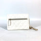 CHANEL Crossbody bag CC CC Mark Frill Chain Wallet Shoulder Bag Long Wallet Leather White/GoldHardware Used