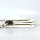 CHANEL Crossbody bag CC CC Mark Frill Chain Wallet Shoulder Bag Long Wallet Leather White/GoldHardware Used