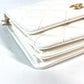 CHANEL Crossbody bag CC CC Mark Frill Chain Wallet Shoulder Bag Long Wallet Leather White/GoldHardware Used