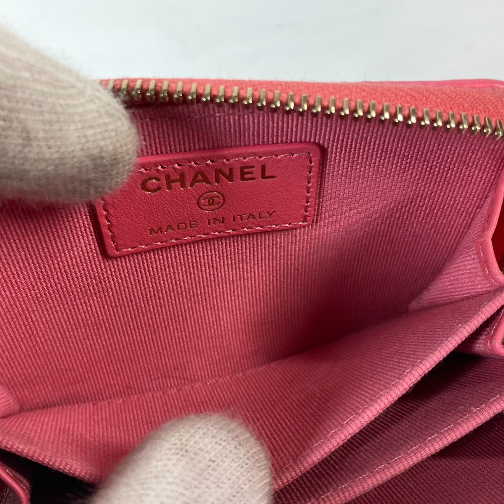 CHANEL AP3294 ロゴ キルティング マトラッセ CC ココマーク ハート 財布 小銭入れ カードケース コインケース ラムスキン レディース