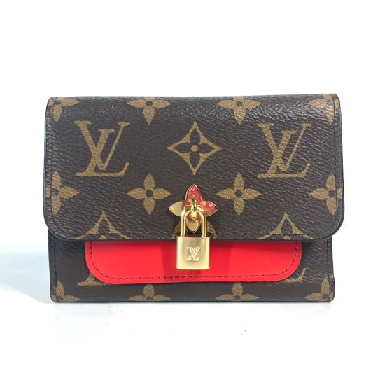 LOUIS VUITTON M62567 モノグラム ポルトフォイユ フラワー コンパクトウォレット 3つ折り財布 モノグラムキャンバス レディース