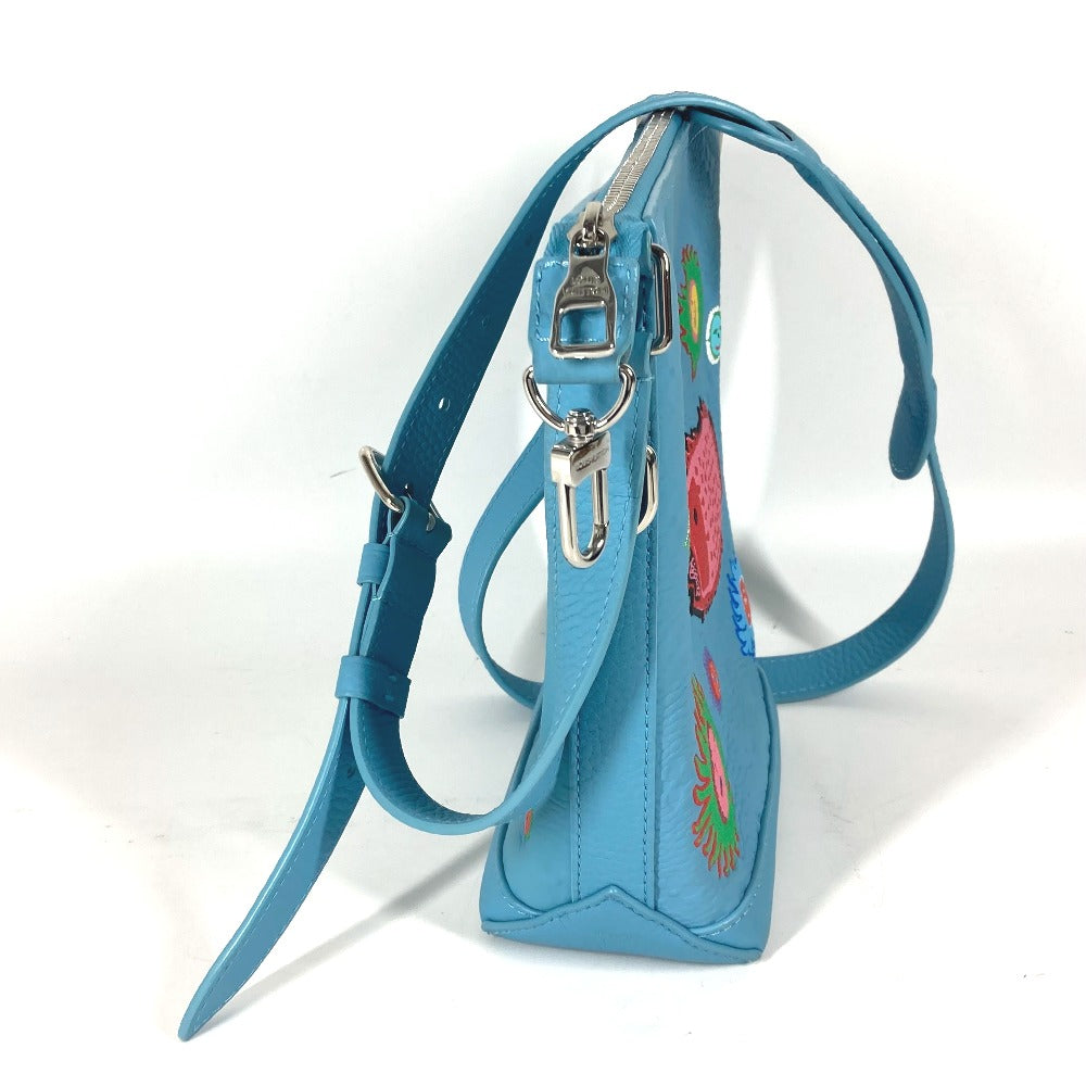 LOUIS VUITTON M21716 LV×YK モノグラムトリヨン ホーボー クルーザー アップリケ カバン 斜め掛け ポシェット ショルダーバッグ トリヨンレザー ユニセックス ブルー