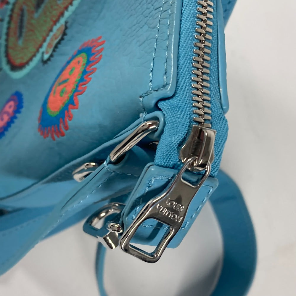 LOUIS VUITTON M21716 LV×YK モノグラムトリヨン ホーボー クルーザー アップリケ カバン 斜め掛け ポシェット ショルダーバッグ トリヨンレザー ユニセックス ブルー