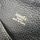 HERMES 巾着 ショルダーバック カバン 肩掛けバック ショルダーバッグ レザー レディース ネイビー