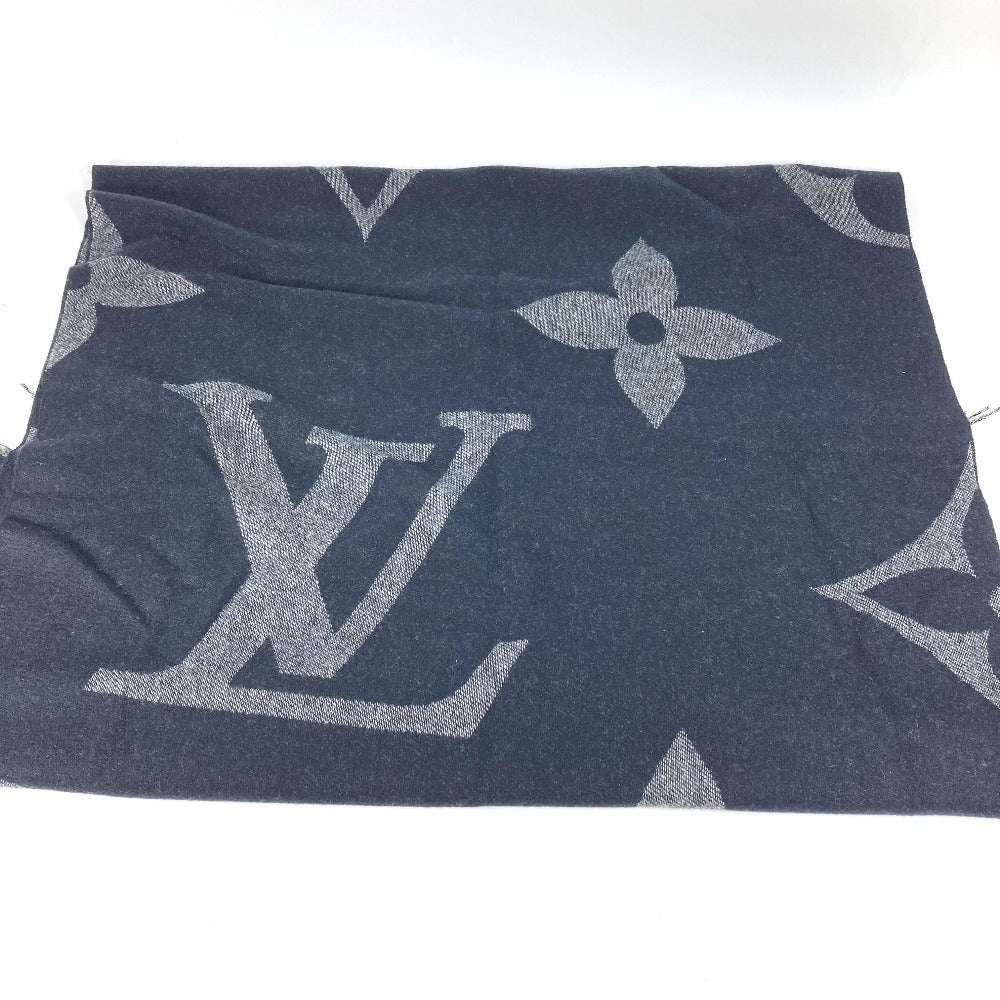 LOUIS VUITTON M77950 モノグラム マフラーモノグラム ジャイアント フリンジ マフラー カシミヤ ユニセックス ネイビー - brandshop-reference