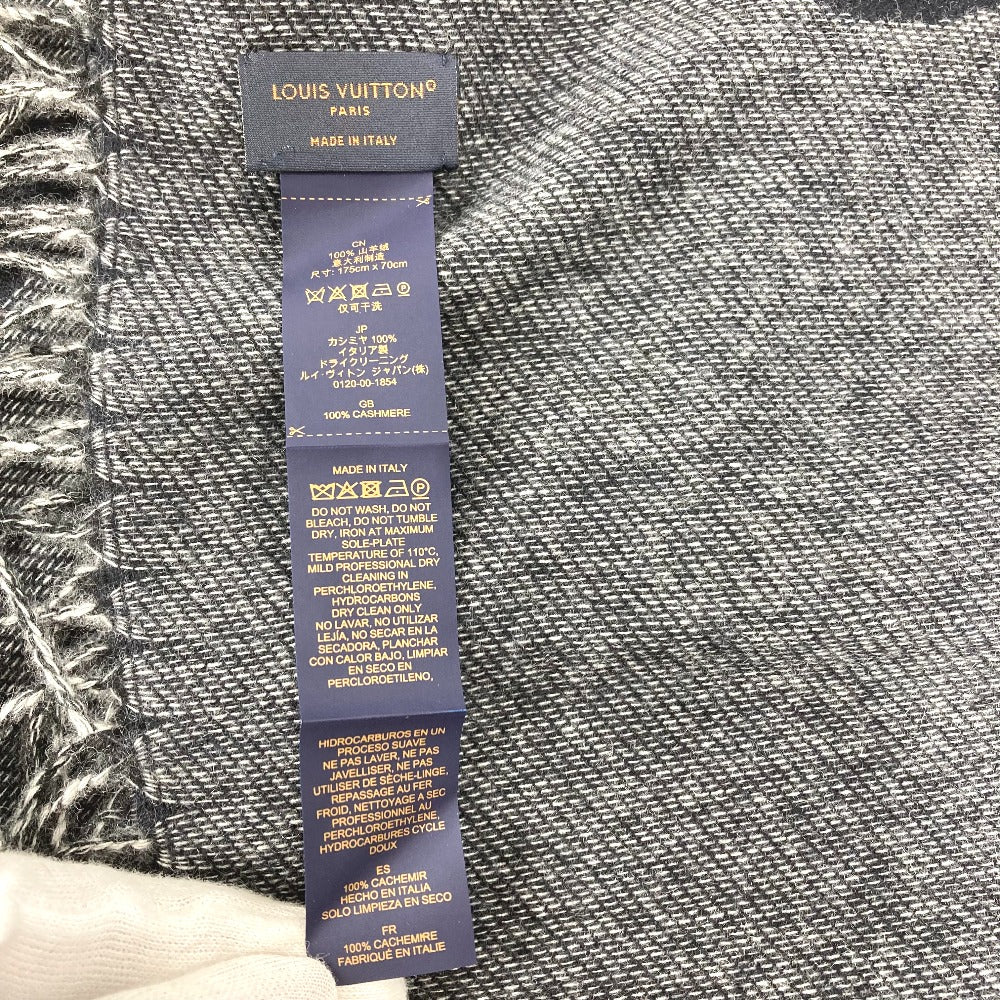LOUIS VUITTON M77950 モノグラム マフラーモノグラム ジャイアント フリンジ マフラー カシミヤ ユニセックス ネイビー - brandshop-reference