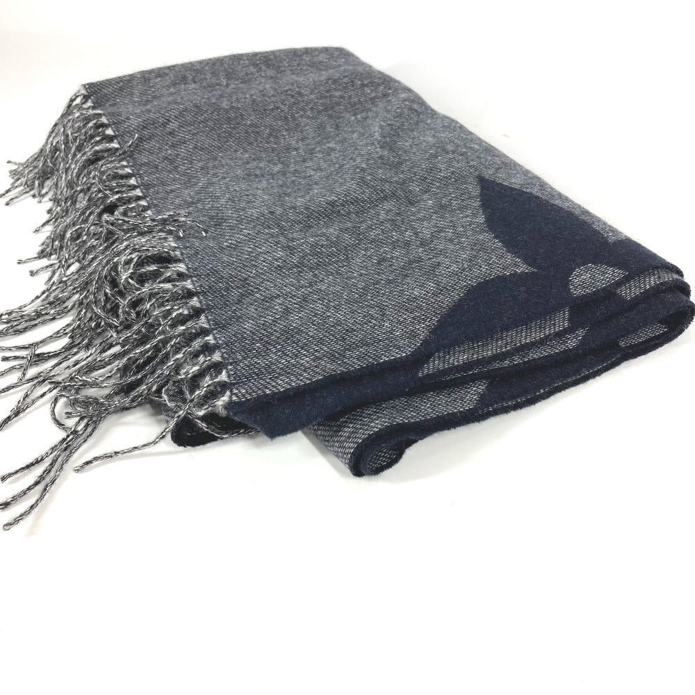 LOUIS VUITTON M77950 モノグラム マフラーモノグラム ジャイアント フリンジ マフラー カシミヤ ユニセックス ネイビー - brandshop-reference