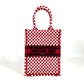 Dior DIORAMOUR ディオールアムール バーティカル ブックトート 水玉 ハンドバッグ キャンバス レディース レッド - brandshop-reference