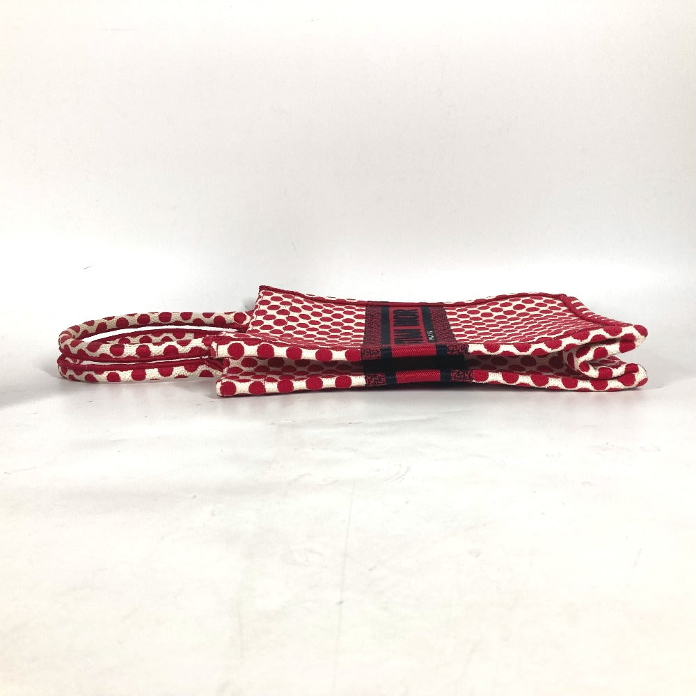 Dior DIORAMOUR ディオールアムール バーティカル ブックトート 水玉 ハンドバッグ キャンバス レディース レッド - brandshop-reference