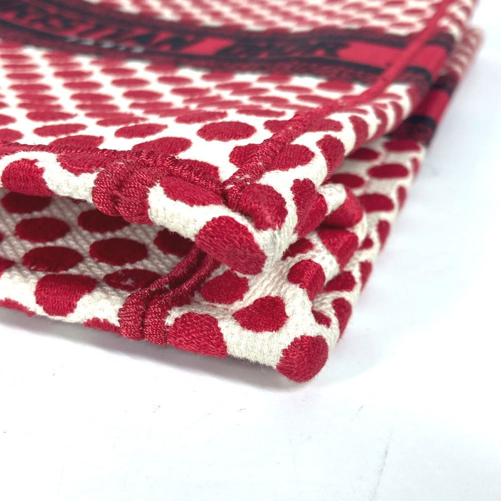 Dior DIORAMOUR ディオールアムール バーティカル ブックトート 水玉 ハンドバッグ キャンバス レディース レッド - brandshop-reference