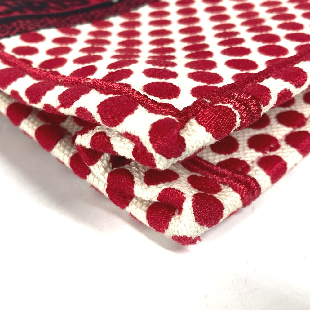 Dior DIORAMOUR ディオールアムール バーティカル ブックトート 水玉 ハンドバッグ キャンバス レディース レッド - brandshop-reference