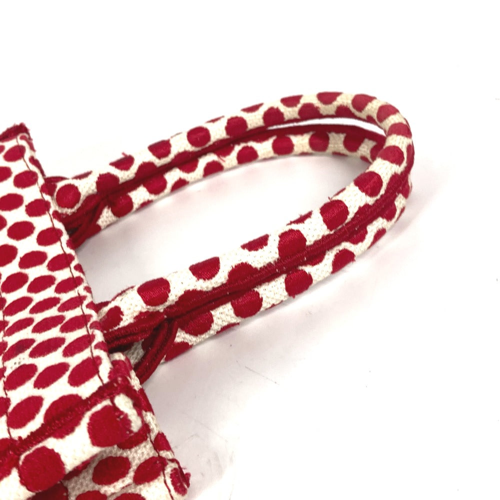 Dior DIORAMOUR ディオールアムール バーティカル ブックトート 水玉 ハンドバッグ キャンバス レディース レッド - brandshop-reference