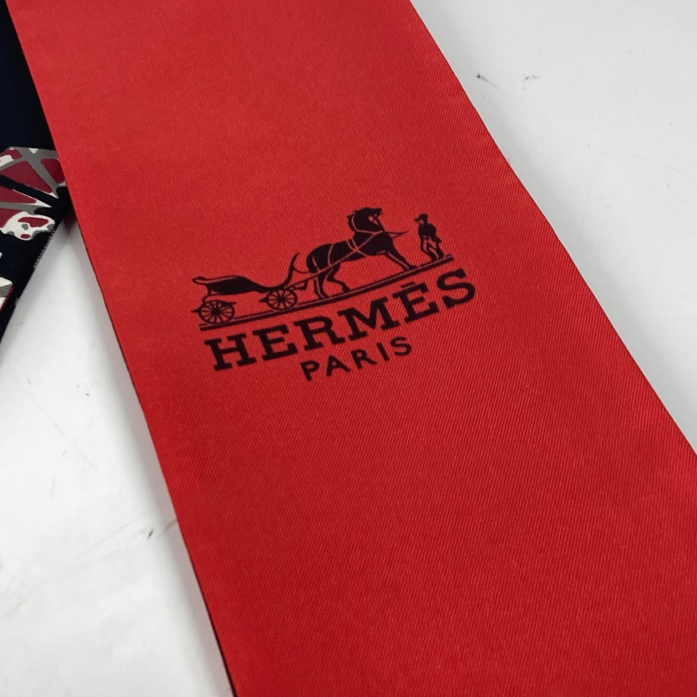 HERMES マキシツイリー ツィリー スカーフ シルク レディース レッド