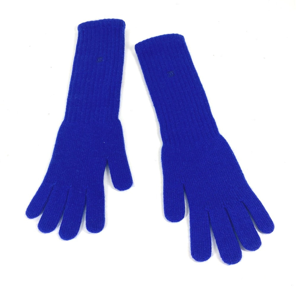 CHANEL ロンググローブ CC ココマーク アクセサリー 手袋 カシミヤ レディース ブルー - brandshop-reference