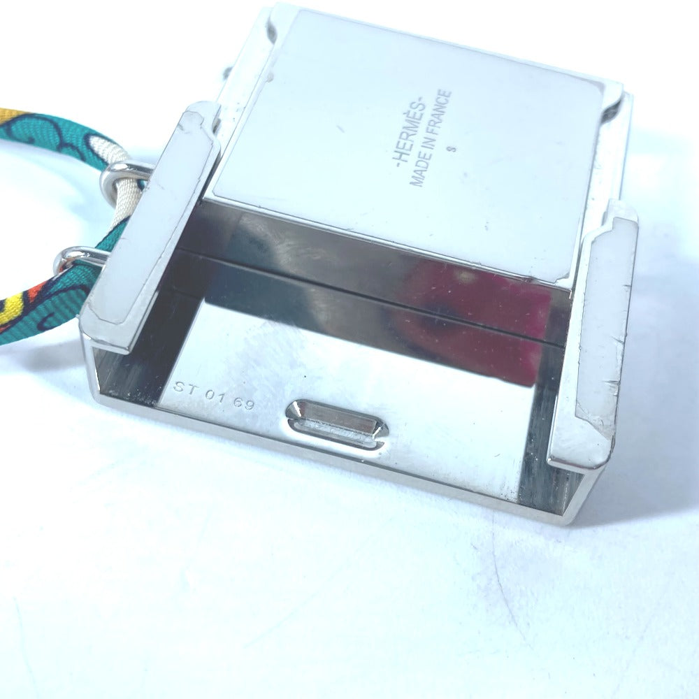 HERMES Boite à Reve Moon Motif Pill Case Accessory Necklace, Metal, Women's, Silver