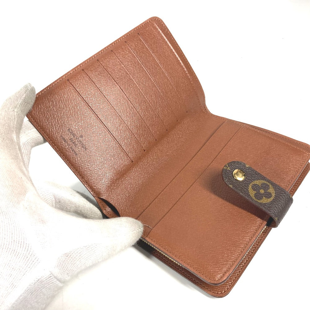 LOUIS VUITTON M61207 モノグラム ポルトパピエジップ コンパクトウォレット 2つ折り財布 モノグラムキャンバス レディース ブラウン