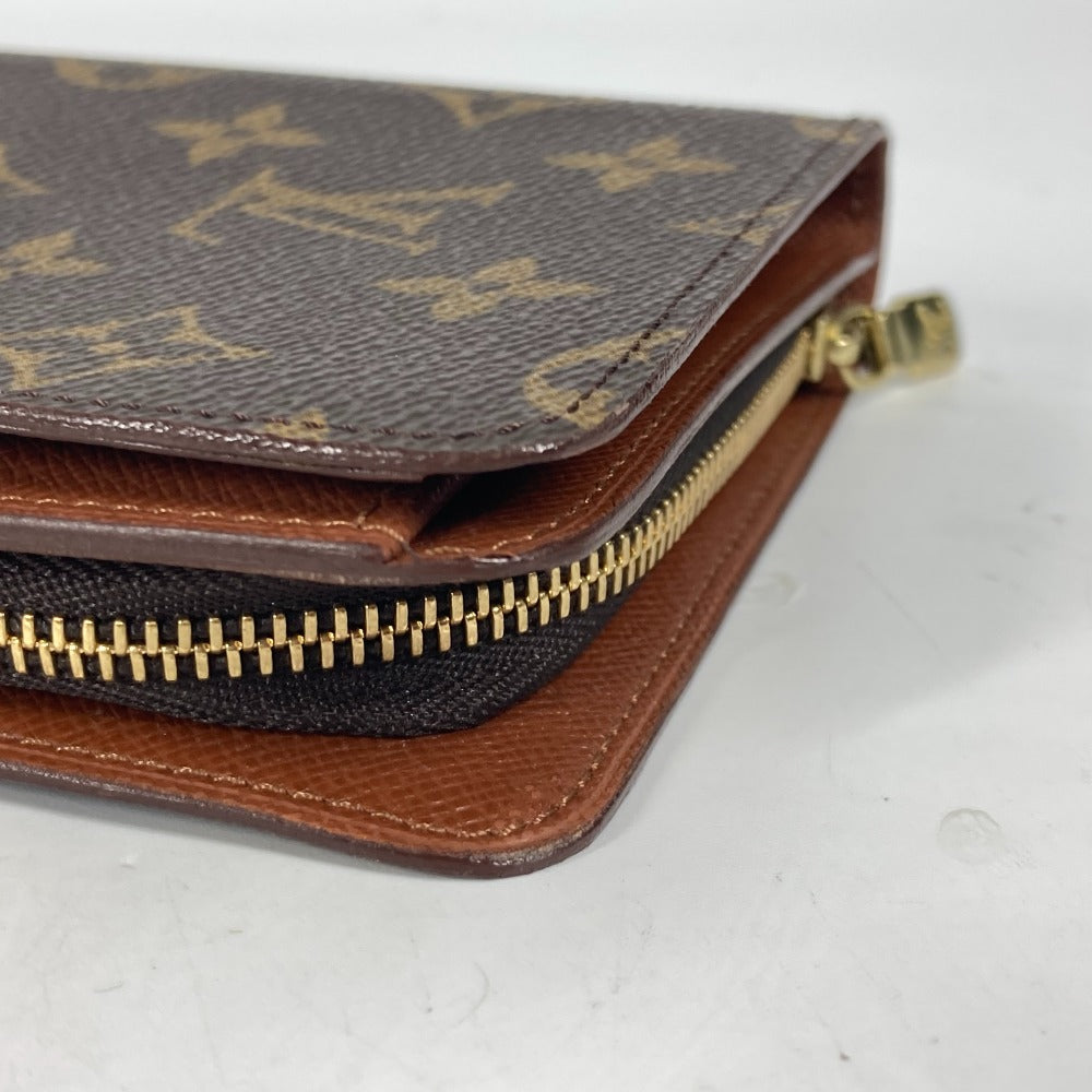 LOUIS VUITTON M61207 モノグラム ポルトパピエジップ コンパクトウォレット 2つ折り財布 モノグラムキャンバス レディース ブラウン