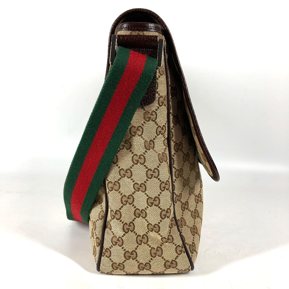 GUCCI 233052 GG シェリーライン 斜め掛け カバン 肩掛け ショルダーバッグ GGキャンバス/レザー ユニセックス ベージュ