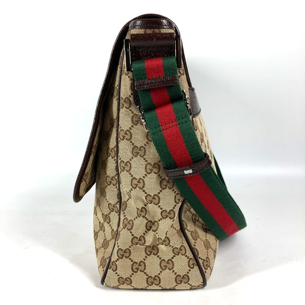 GUCCI 233052 GG シェリーライン 斜め掛け カバン 肩掛け ショルダーバッグ GGキャンバス/レザー ユニセックス ベージュ