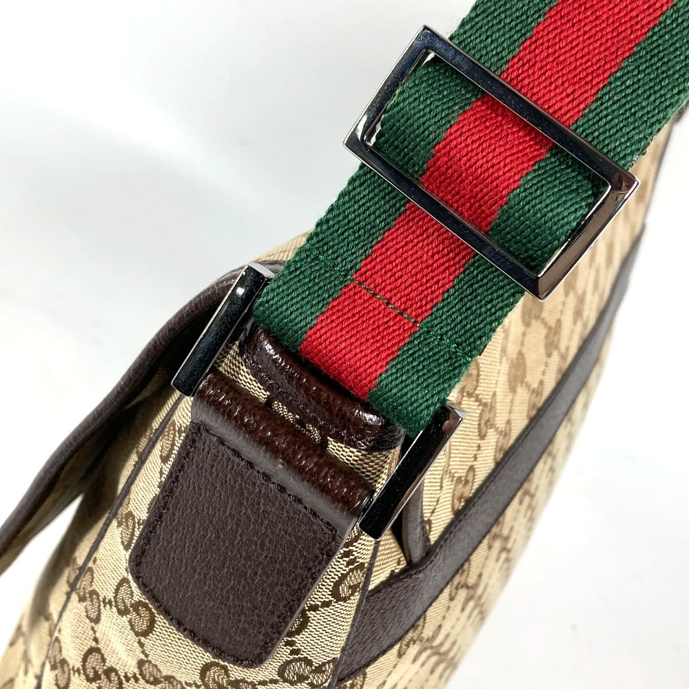 GUCCI 233052 GG シェリーライン 斜め掛け カバン 肩掛け ショルダーバッグ GGキャンバス/レザー ユニセックス ベージュ