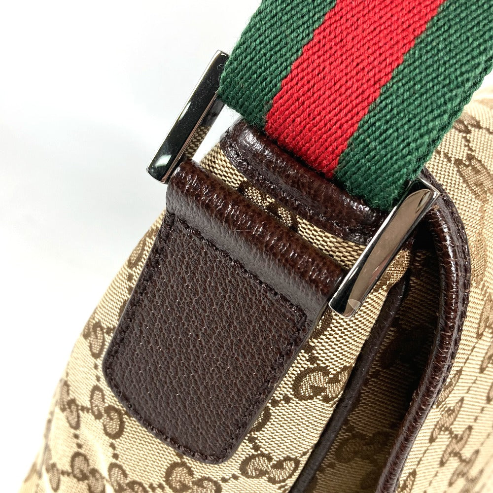 GUCCI 233052 GG シェリーライン 斜め掛け カバン 肩掛け ショルダーバッグ GGキャンバス/レザー ユニセックス ベージュ