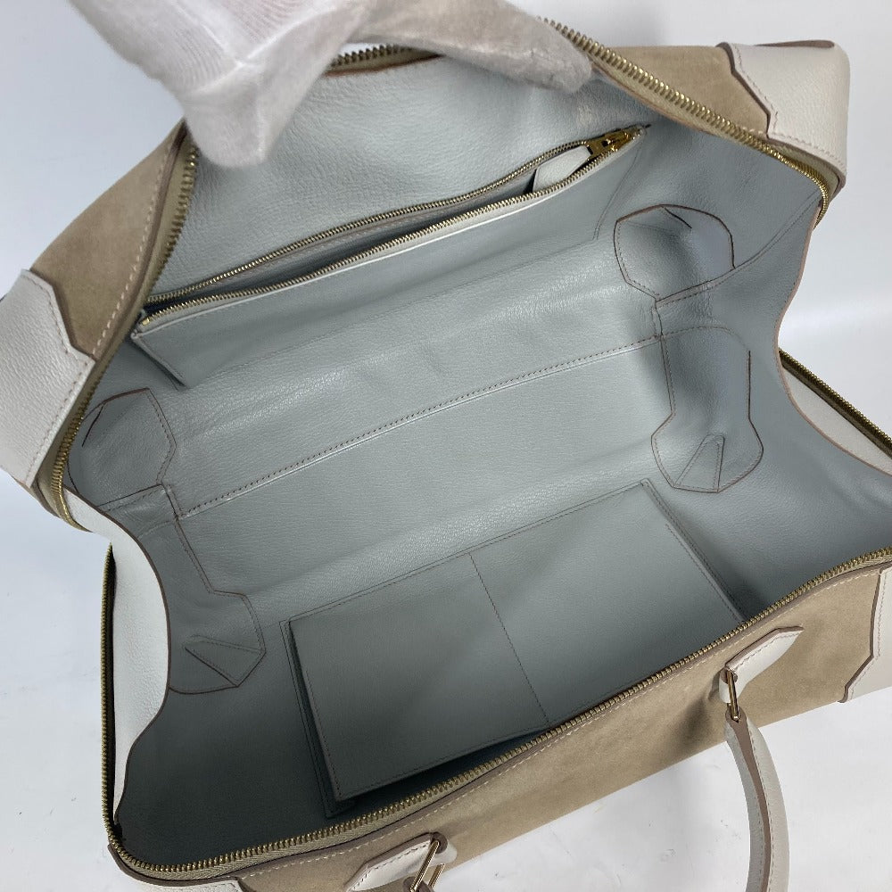 HERMES ハンドバッグ マキシボックス 36 カバン トラベルバッグ 旅行バッグ BOX ボストンバッグ シェーブル レディース グリスカイユ ベージュ - brandshop-reference