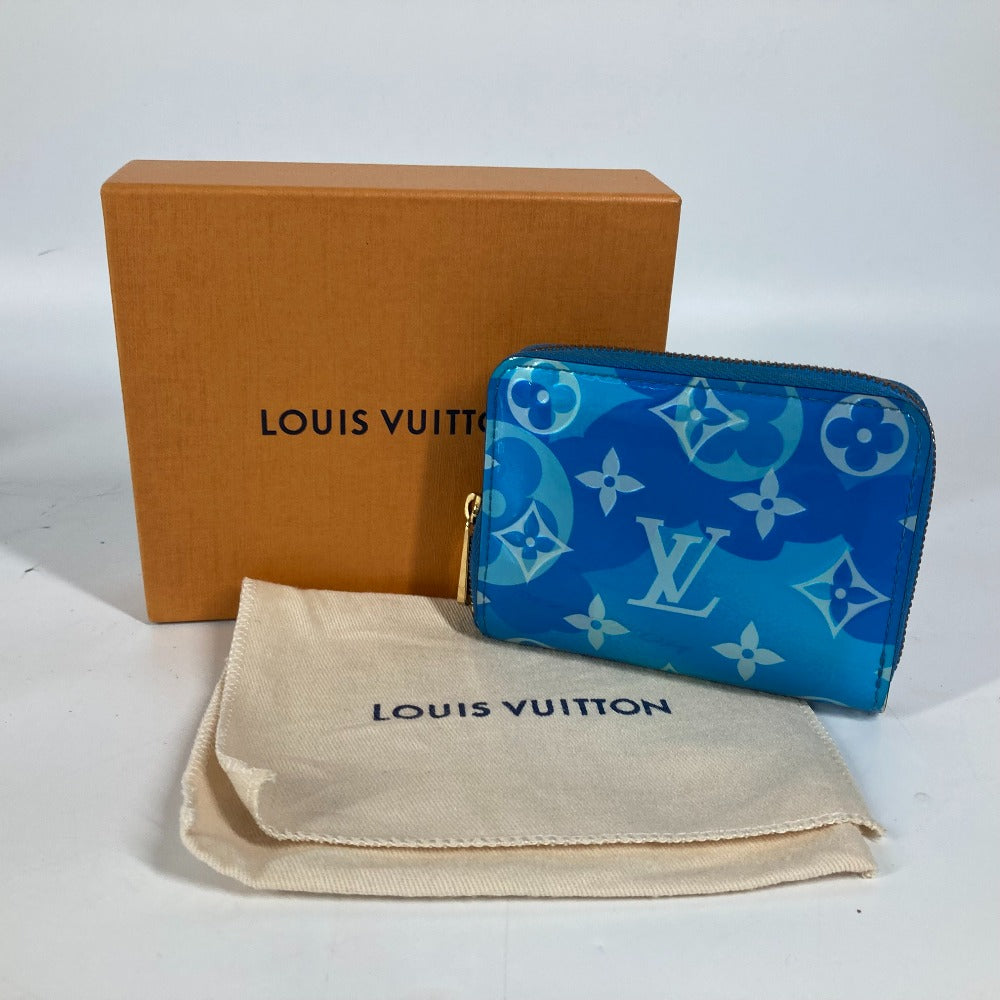 LOUIS VUITTON M90587 モノグラムヴェルニ フラワー  ジッピー・コインパース 財布 小銭入れ ラウンドファスナー コインケース モノグラムヴェルニ レディース ブルー