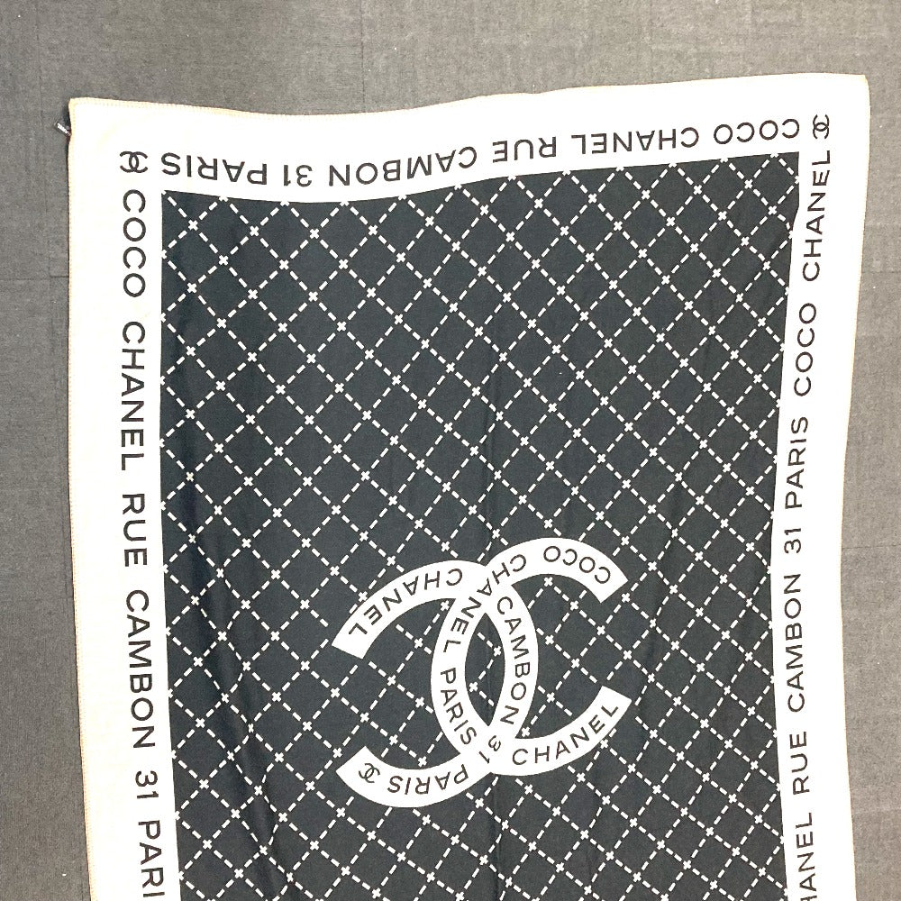 CHANEL 大判 ロゴ ポーチ付き  インテリア ひざかけ ブランケット ウール レディース ブラック - brandshop-reference
