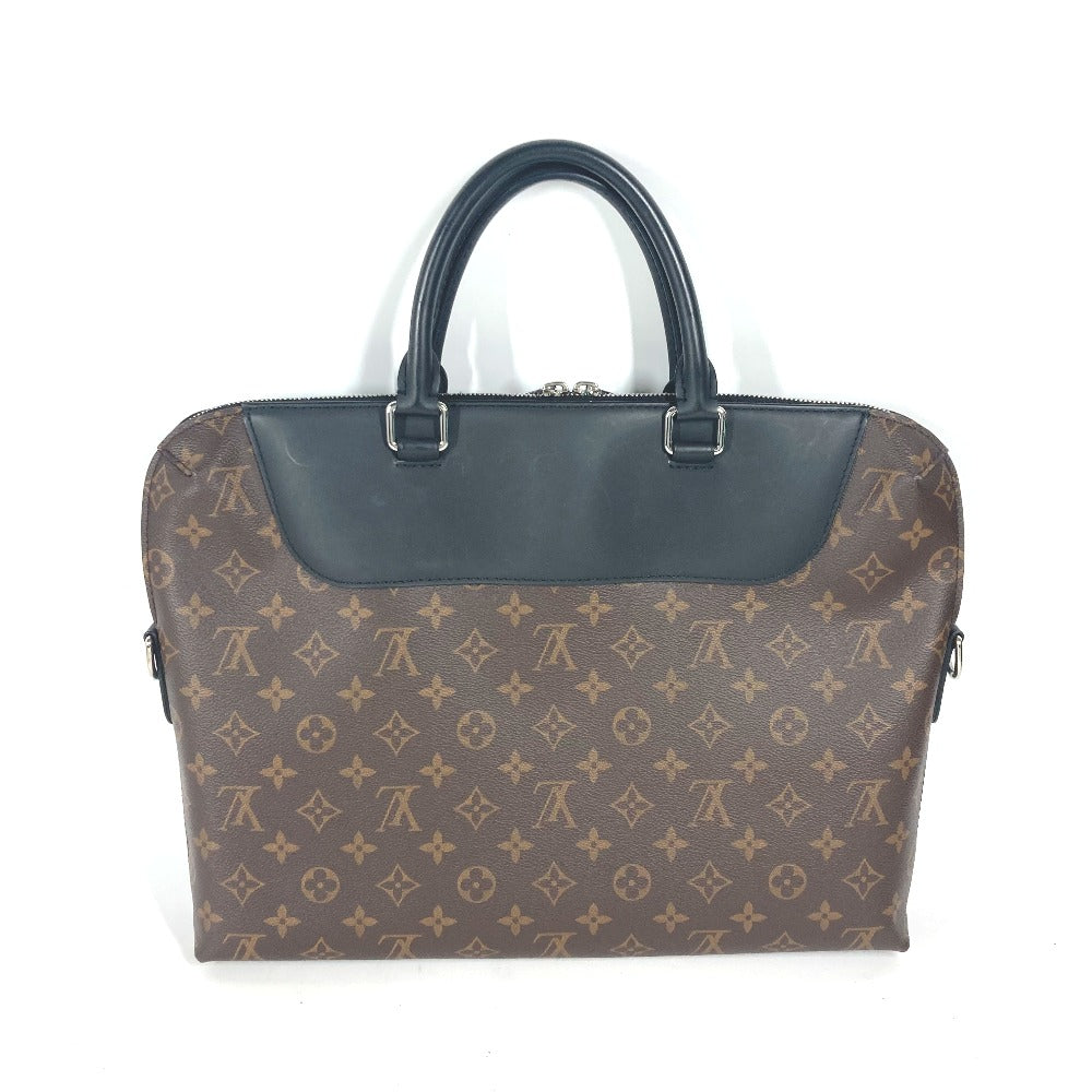 LOUIS VUITTON M54019 モノグラムマカサー ポルトドキュマンジュール PDJ 2WAYバッグ ショルダーバッグ トートバッグ ハンドバッグ ビジネスバッグ モノグラムマカサーキャンバス メンズ ブラウン - brandshop-reference