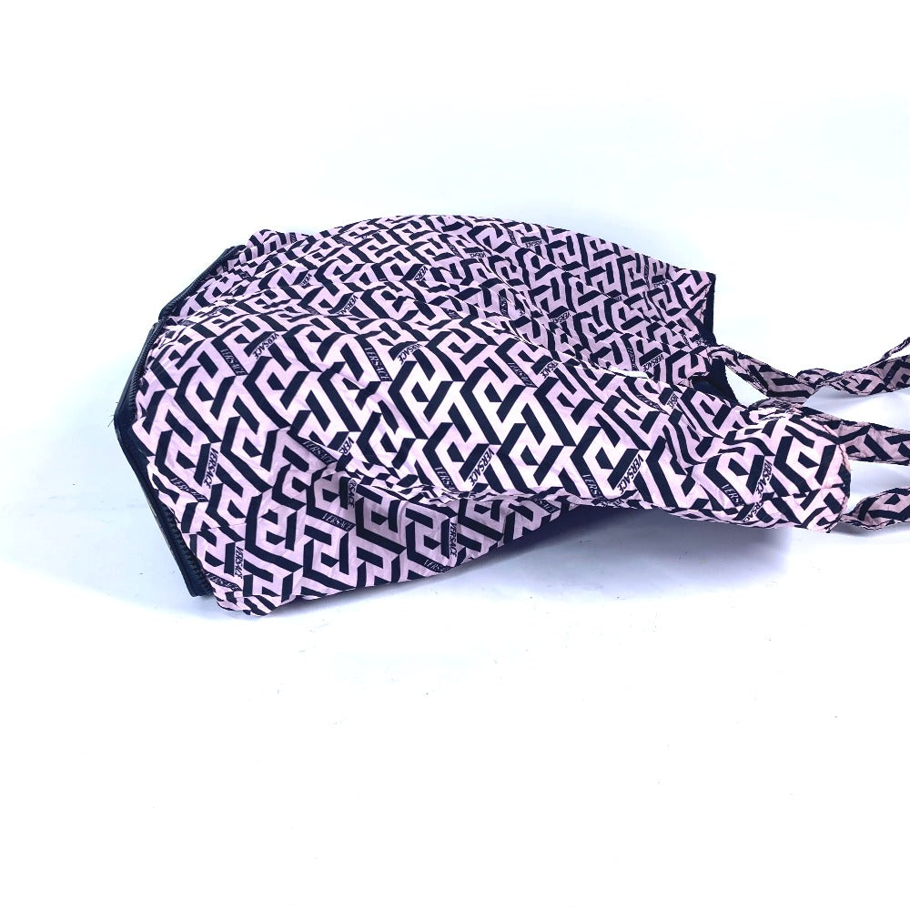 VERSACE グレカ ロゴ 折り畳み エコバッグ カバン 縦型 トートバッグ ポーチ ショルダーバッグ レザー/ナイロン ユニセックス カーキ - brandshop-reference