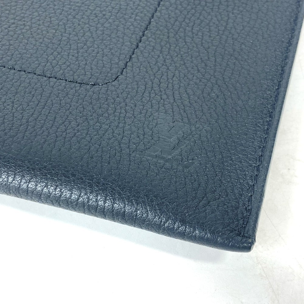 LOUIS VUITTON M62250 LV Logo Pochette Envelope Bag, Second Bag, Letter Case, Clutch Bag, Taurillon Leather, Men's, Noir Black